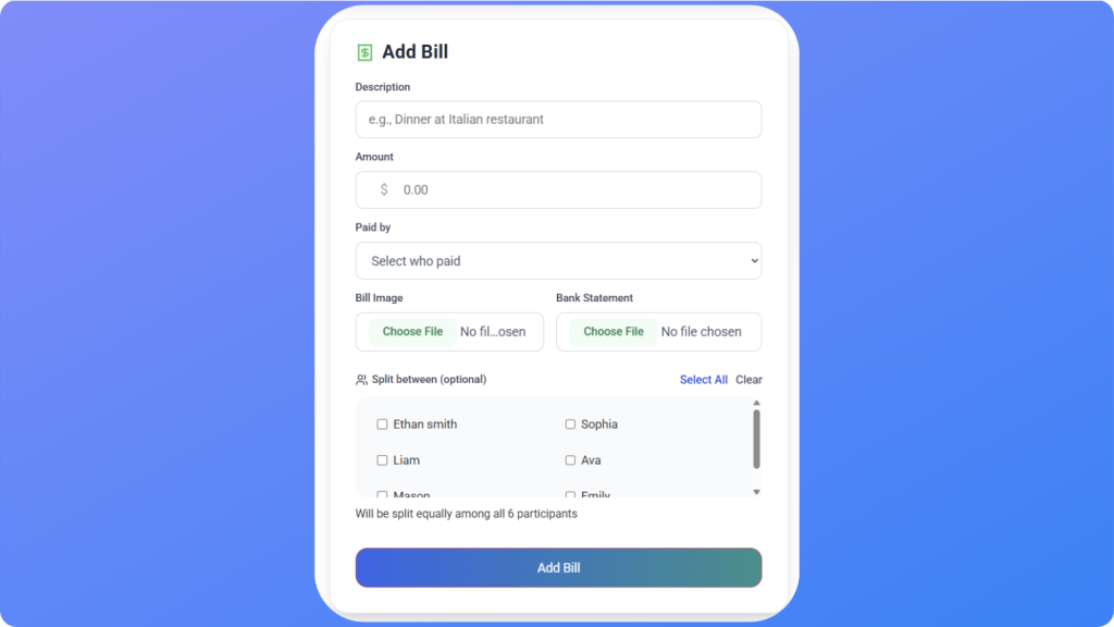 Add A Bill
