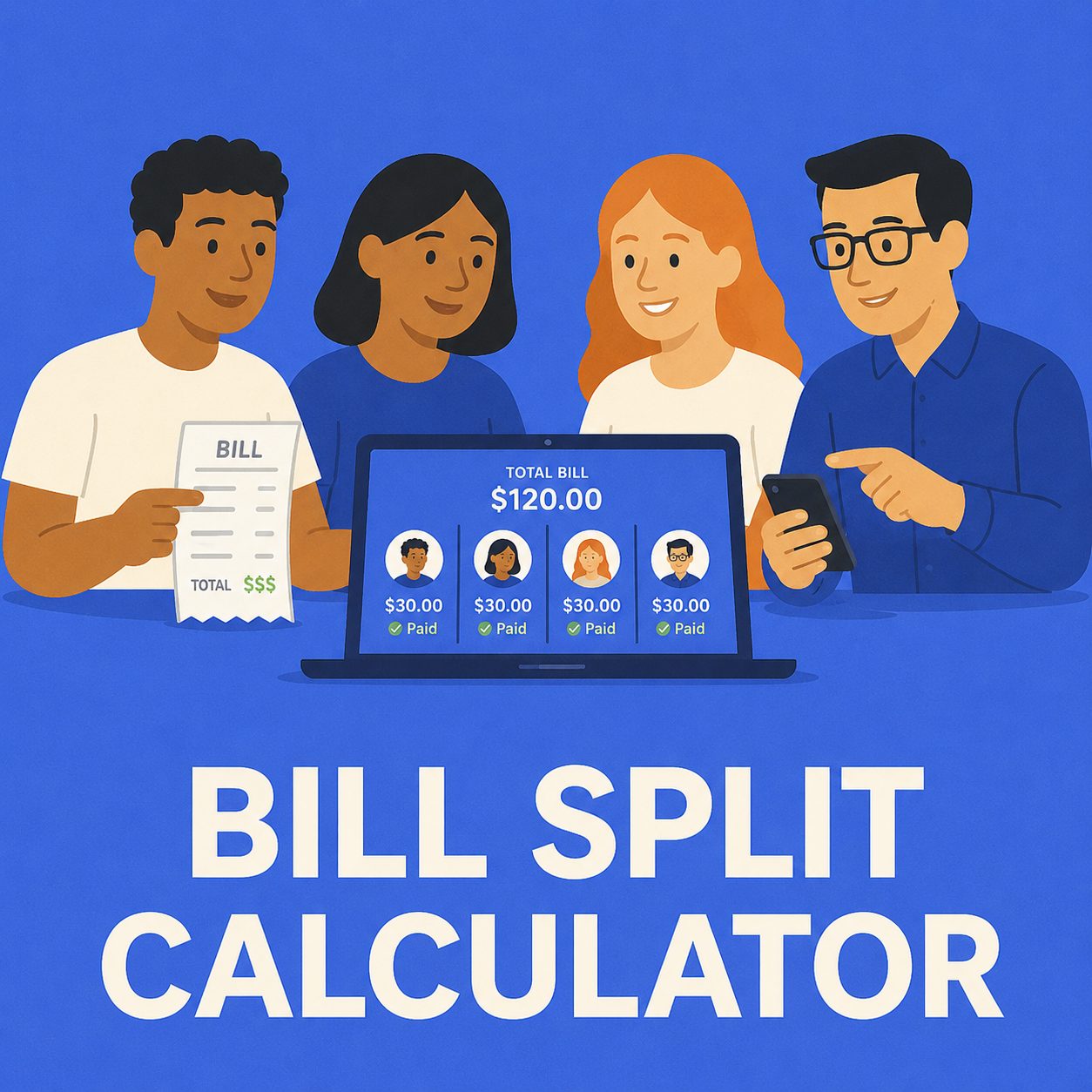 Bill Split Calculator - Free, Fast & Easy