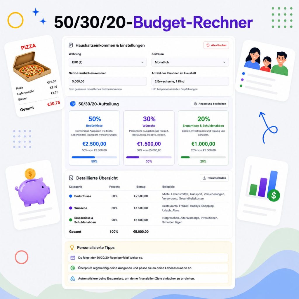50/30/20-Budget-Rechner