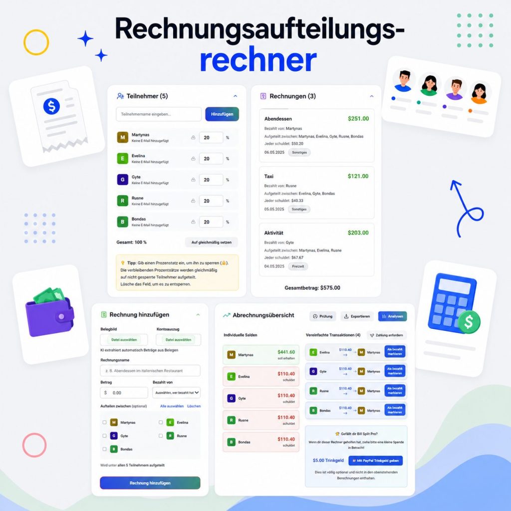 Rechnungsaufteilungsrechner